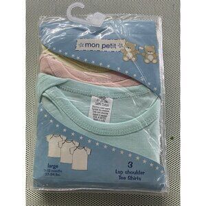 Mon Petit NEW BABY LAP SHOULDER TEE T- SHIRT SZ 9-12 Months Multicolor